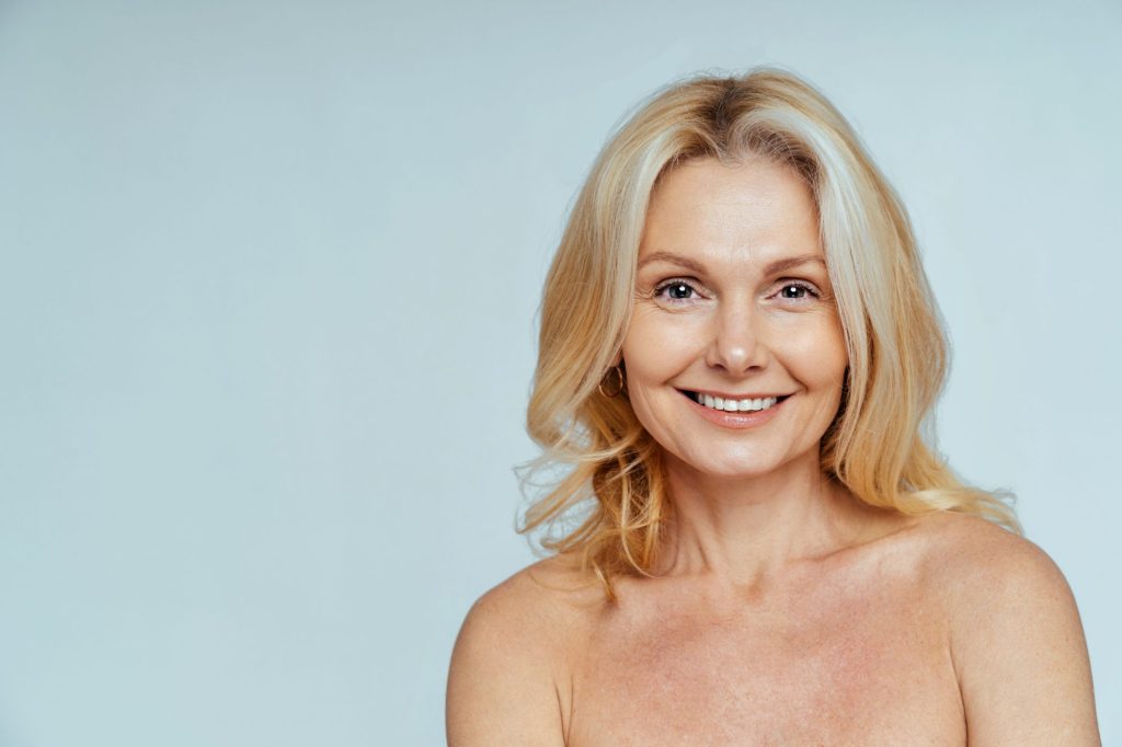 woman with beautiful and youthful skin